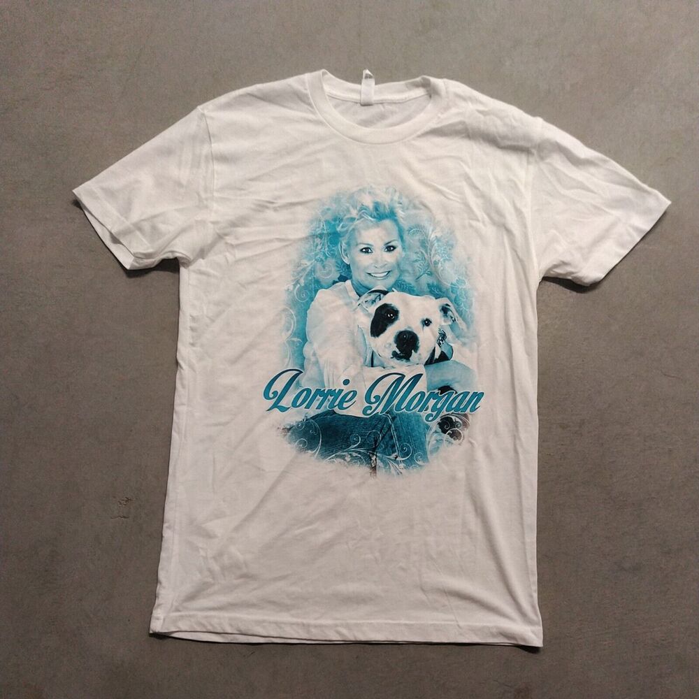 Lorrie Morgan White Cotton T Shirt Size Small Signed Next Level